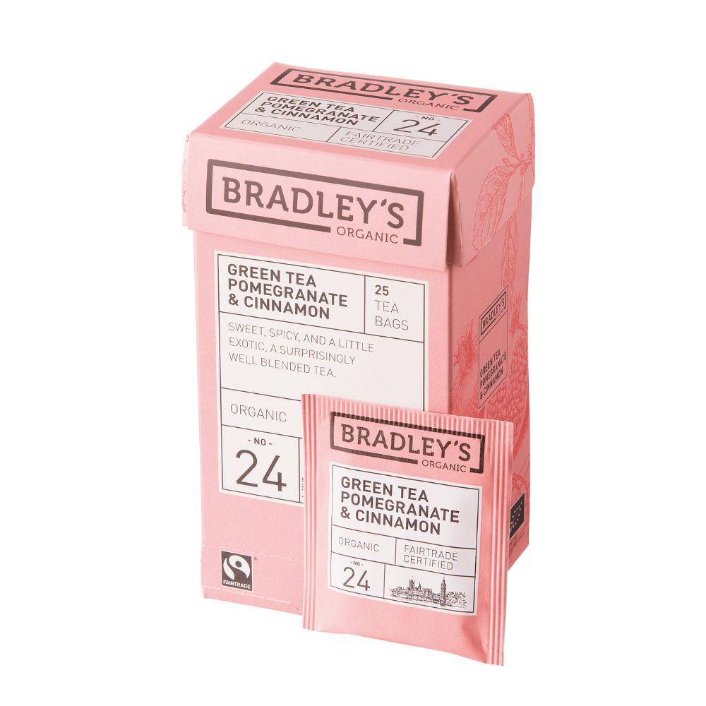 Bradley's - Tè Verde Melograno e Cannella Organic No.24 Bio confezione da 25 bustine