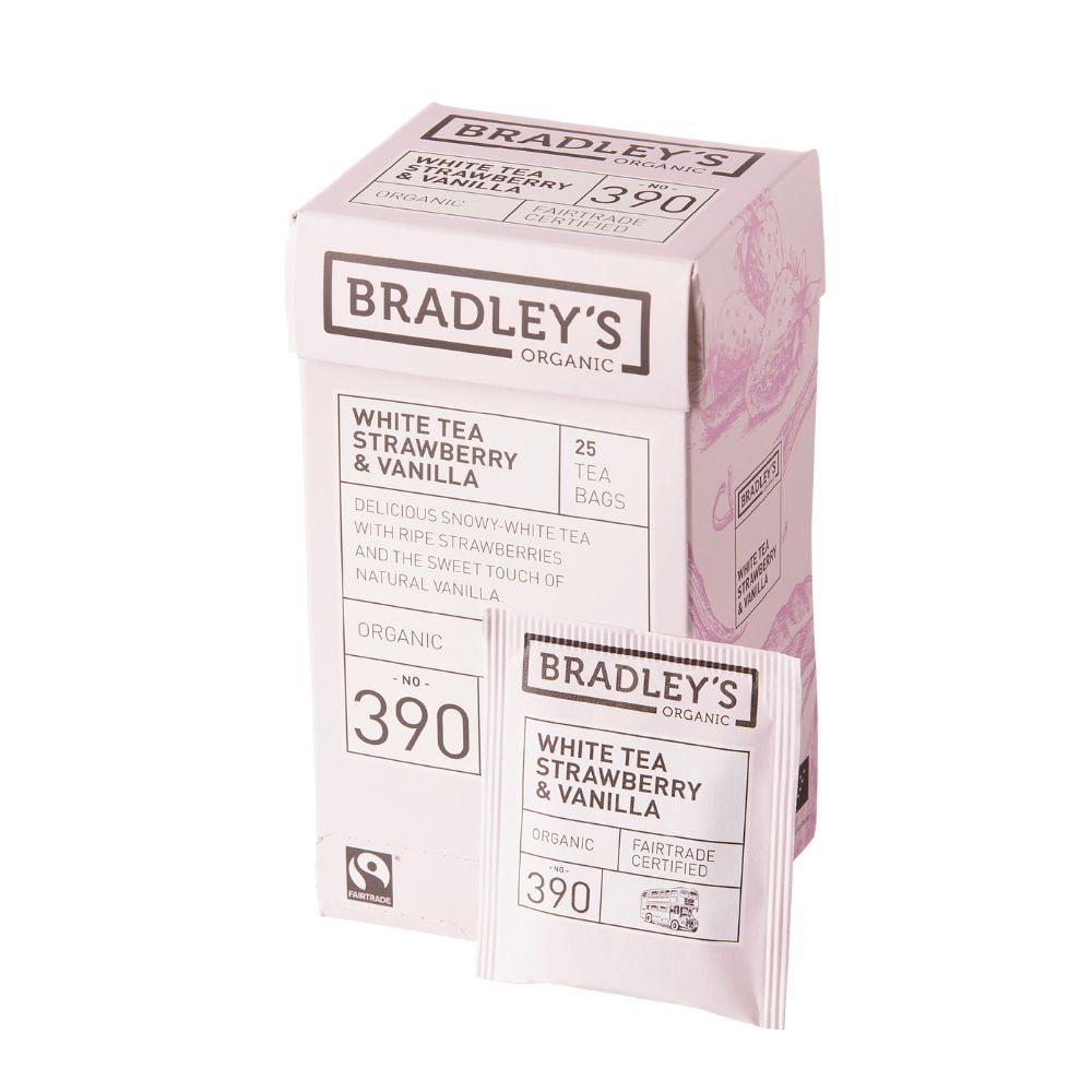 Bradley's - Tè Fragola e Vaniglia Organic No.390 Bio confezione da 25 bustine