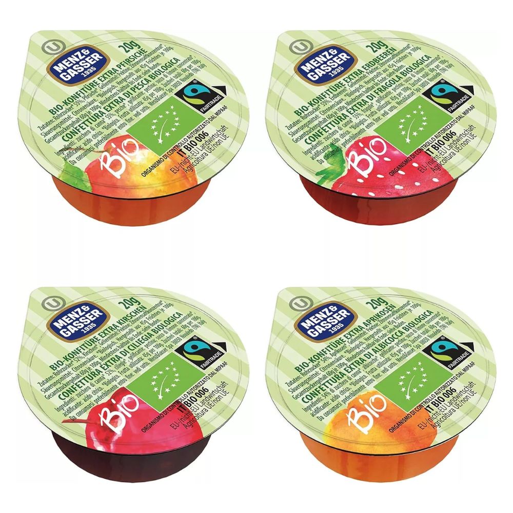 Menz & Gasser - Confetture BIO assortite 20gr per 100 monodosi