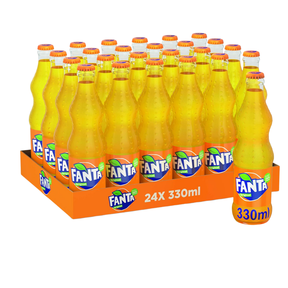Fanta - Bevanda analcolica in vetro vap all'arancia 33 cl x 24 bottiglie