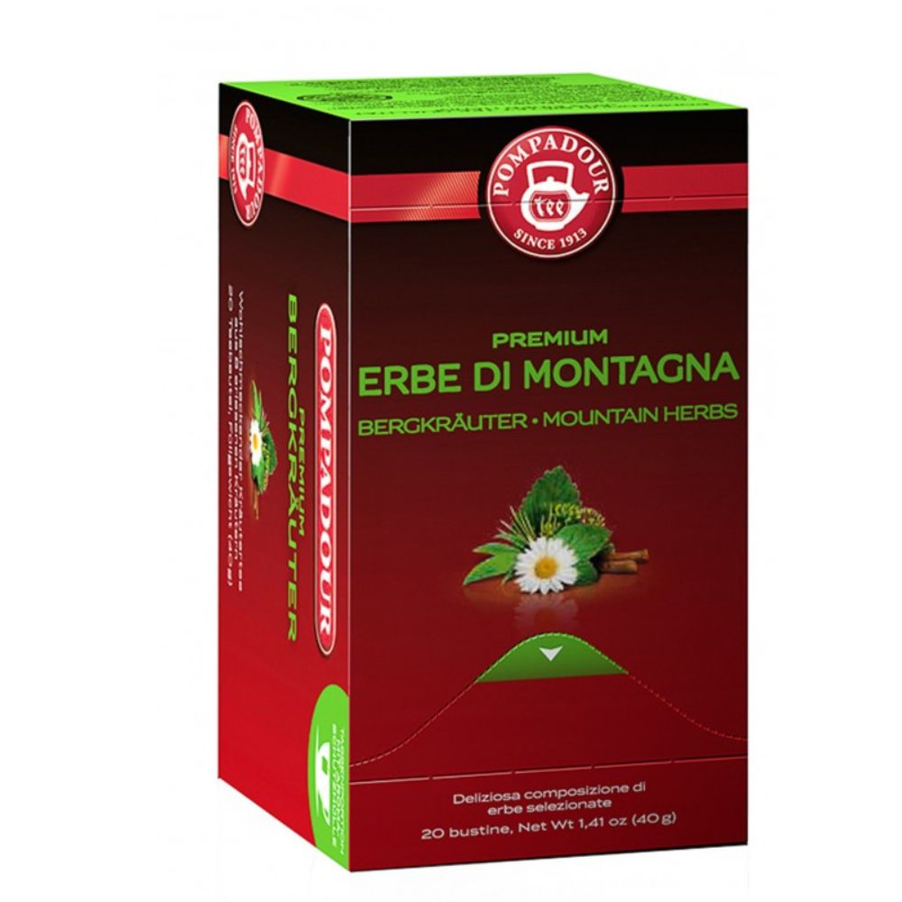 Pompadour - Infuso Erbe di montagna BIO 20 filtri