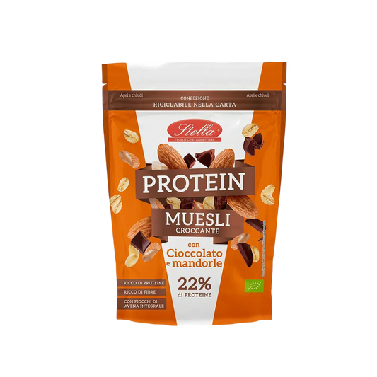 Stella Bio - Protein Muesli cioccolato e mandorle 300 gr confezione da 6