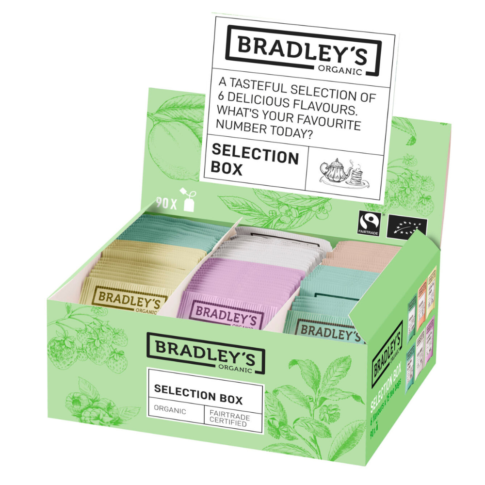 Bradley's - Box Collection, Tè Assortiti 90 bustine compostabili per 6 gusti