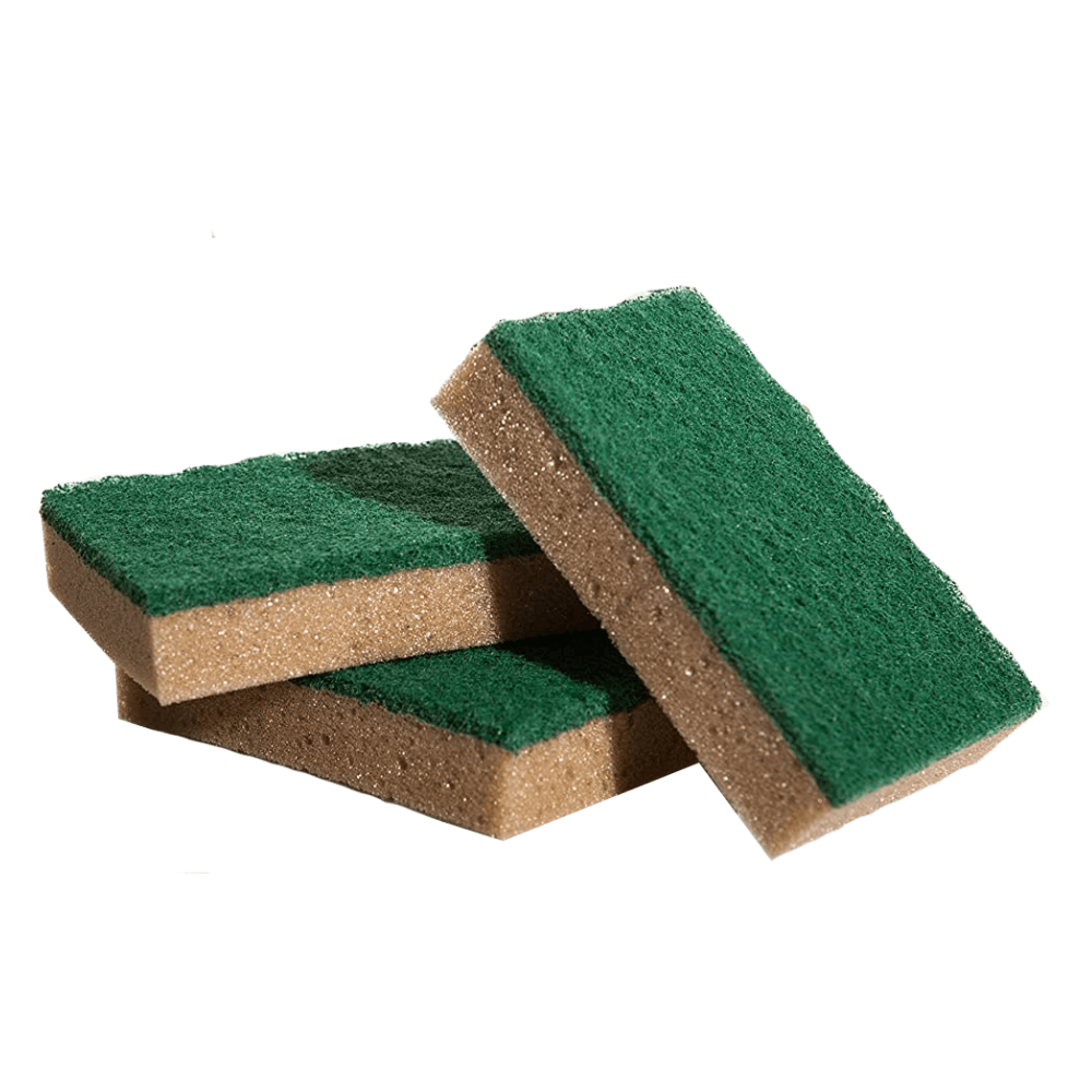 Spugna accoppiata con fibra verde 10 pezzi