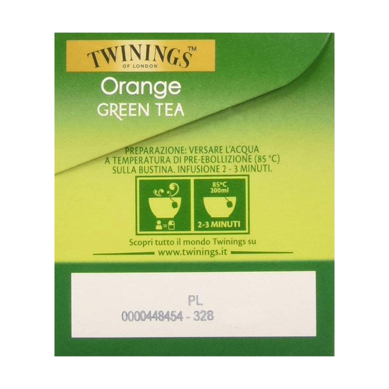 Twinings - Tè verde aromatizzato all'arancia 25 bustine