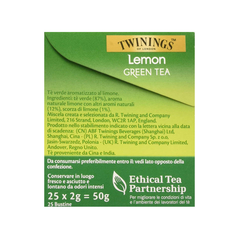 Twinings - Tè verde aromatizzato al limone 25 bustine