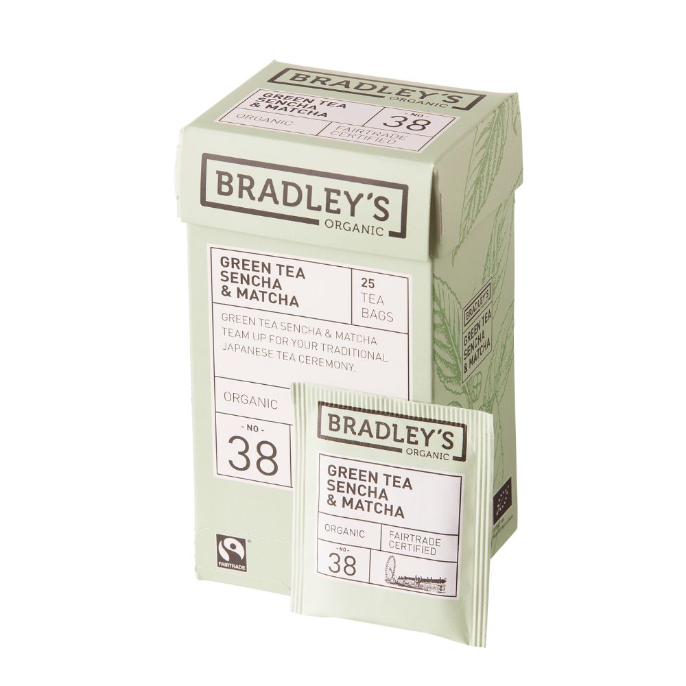 Bradley's - Tè Verde Sencha e Mancha Organic No.38 Bio confezione da 25 bustine