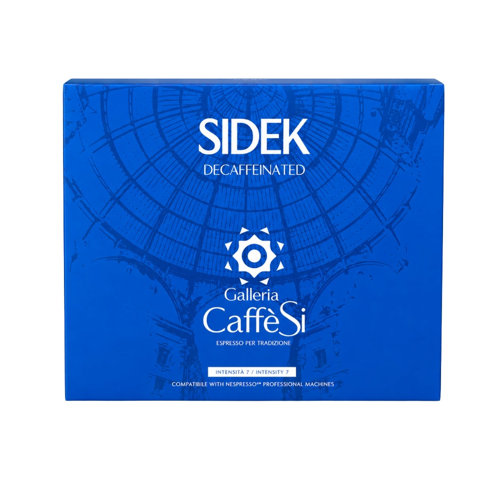 CaffèSi - caffè decaffeinato in cialde Sidek blu compatibili Nespresso Professional 300 pezzi