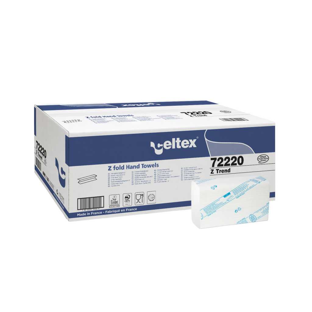 Trend - Asciugamani piegati a "Z" 2 Veli Pura Cellulosa 25x150