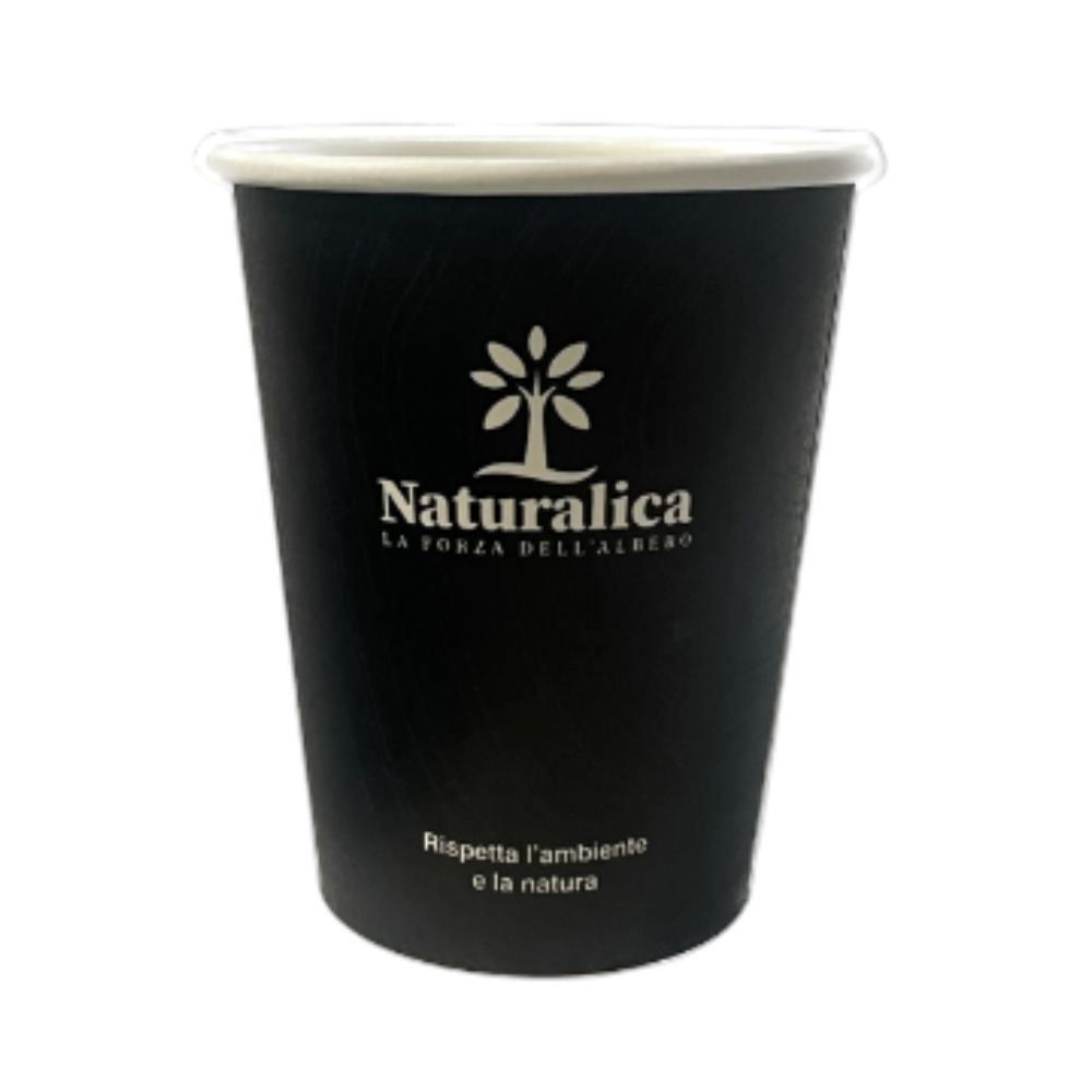 Naturalica - Bicchieri 210cc di carta nero confezione da 3000 pezzi