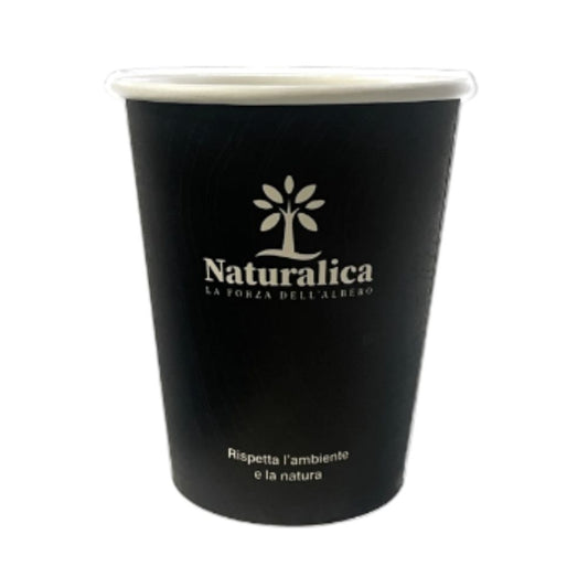Naturalica - Bicchieri 210cc di carta nero confezione da 3000 pezzi