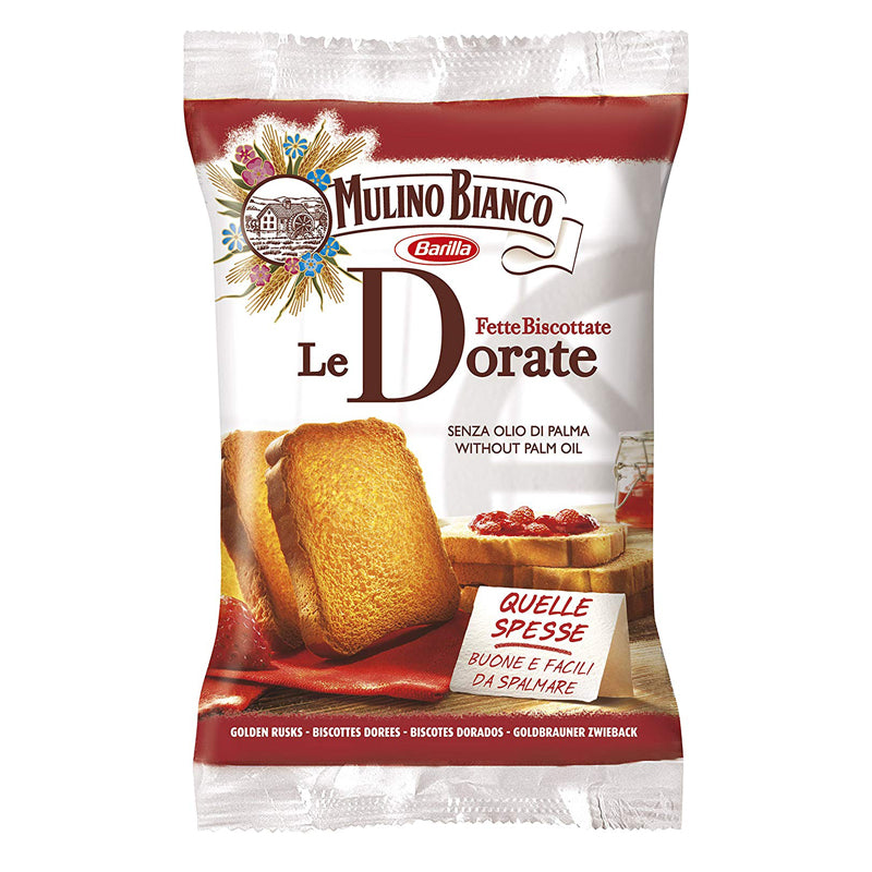 Mulino Bianco - Bifette biscottate dorate 17g confezione monoporzione da 100 Pezzi