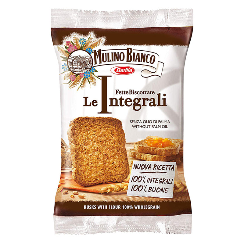Mulino Bianco - Bifette biscottate integrali 17g confezione monoporzione da 100 Pezzi