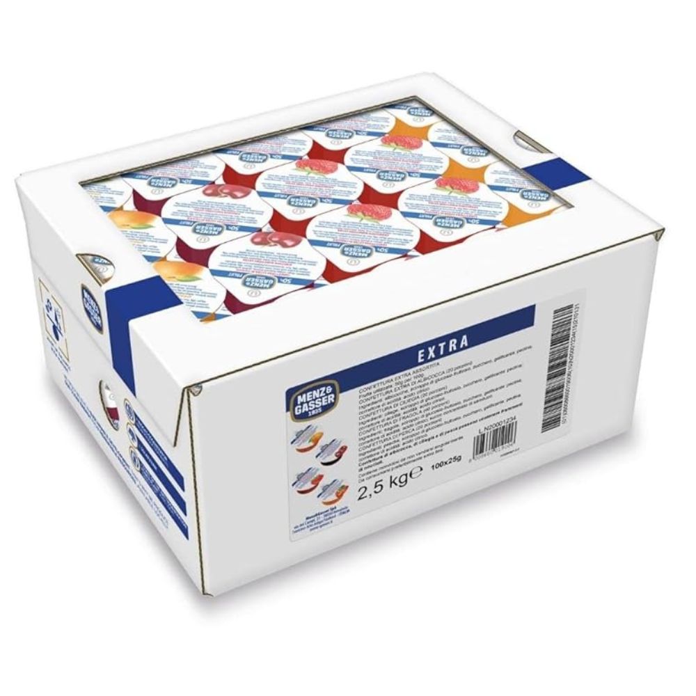 Menz & Gasser - Confettura Extra Assortita monodose - 100 porzioni da 25gr