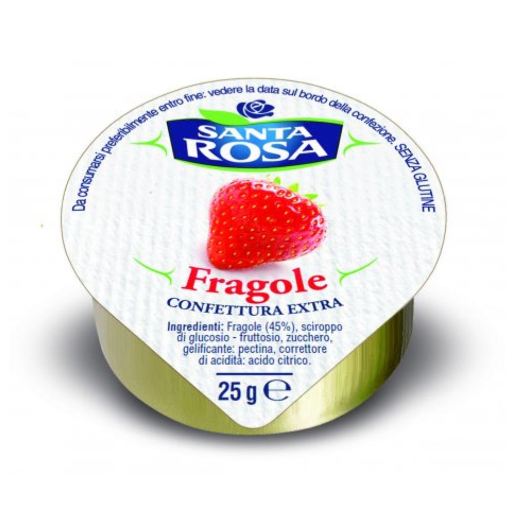 Santa Rosa - Confettura Fragole monoporzione 25g confezione da 120 pezzi