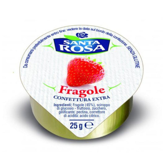 Santa Rosa - Confettura Fragole monoporzione 25g confezione da 120 pezzi