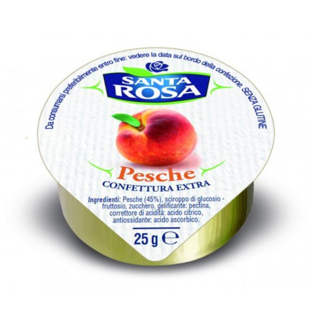 Santa Rosa - Confettura Pesche monoporzione 25g confezione da 120 pezzi