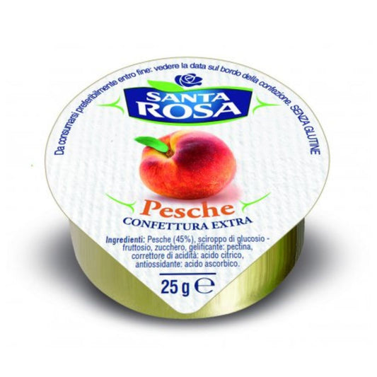 Santa Rosa - Confettura Pesche monoporzione 25g confezione da 120 pezzi