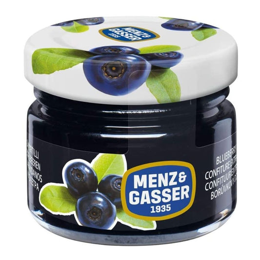 Menz & Gasser - Confettura in vetro ai mirtilli - 48 confezioni da 28gr