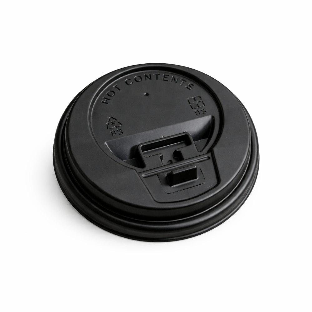 Coperchio termico nero per bicchiere carta 250ml - 50 pezzi