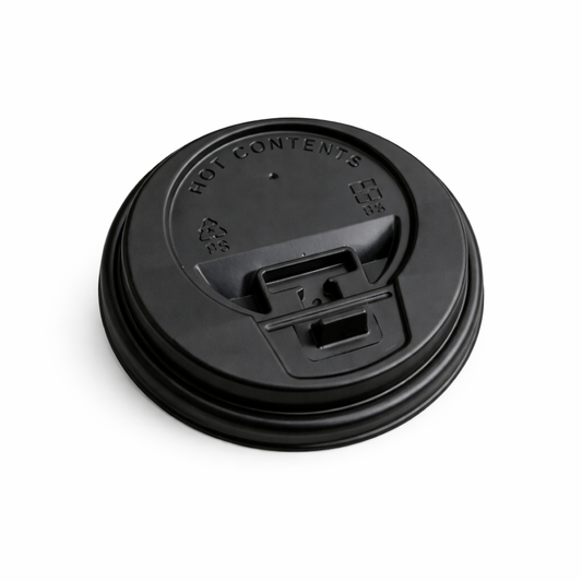 Coperchio termico nero per bicchiere carta 250ml - 50 pezzi