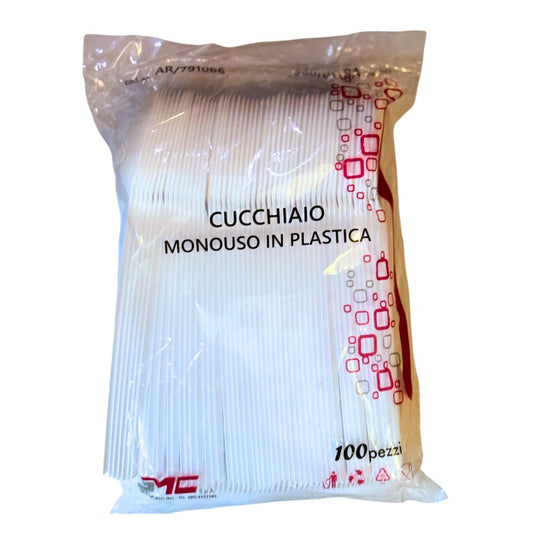 Cucchiano in plastica - 100 pezzi