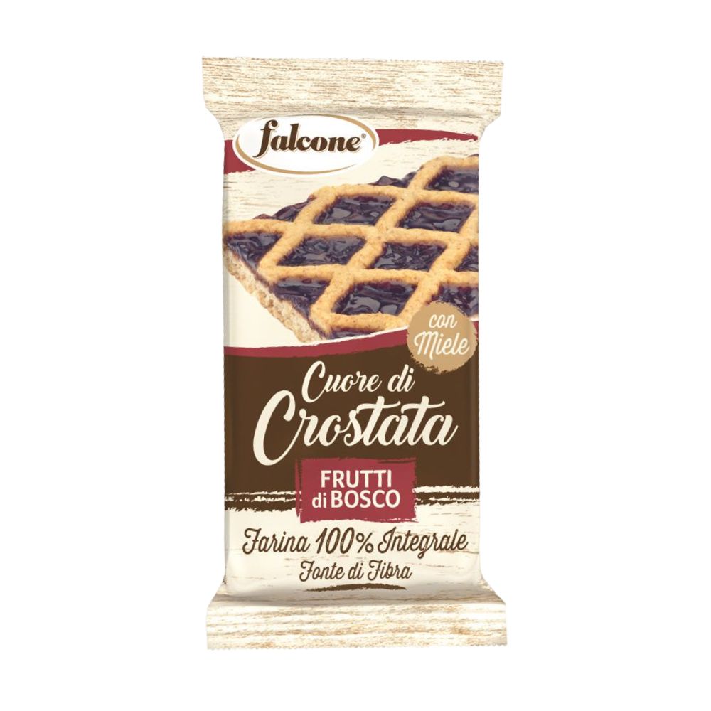 Falcone - Crostatina integrale Frutti di Bosco 60gr confezione da 44 pezzi