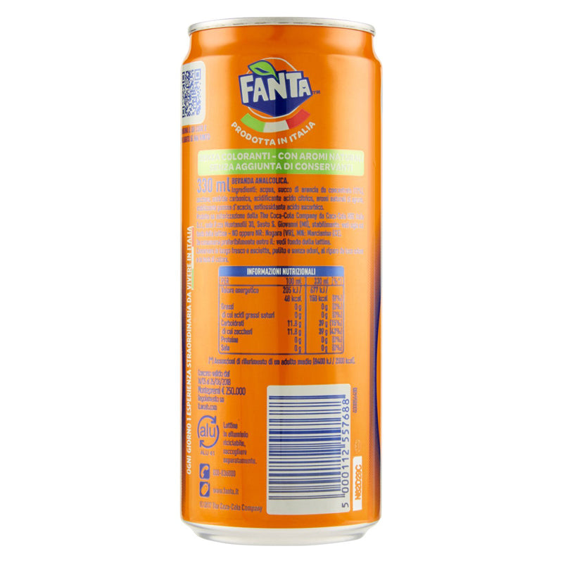 Fanta - Bevanda analcolica in lattina all'arancia 33 cl x 24 lattine