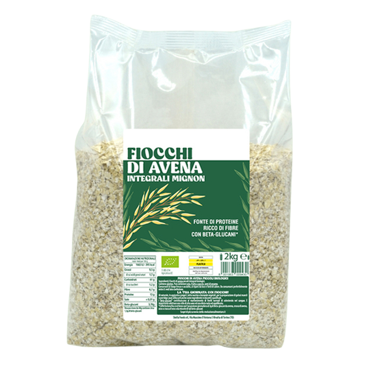 Stella Bio - Fiocchi di avena integrali mignon 2 kg confezione da 2 pezzi