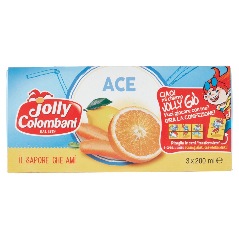Jolly Colombani - Succo di Frutta all'ace in brick 220ml confezione da 24 pezzi