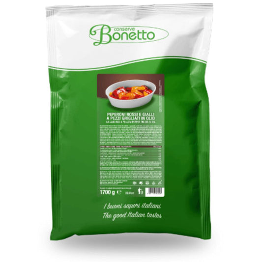 Conserve Bonetto - peperoni rossi e gialli a filetti in agrodolce 1,7kg