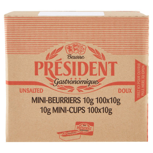 President -  di Burro Dolce confezione da 100 Vaschette da 10g