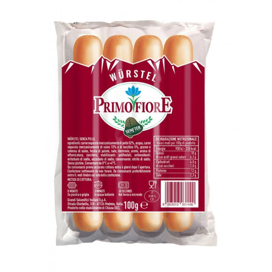 Primo Fiore - Wurstel di pollo e tacchino 100g confezione da 25