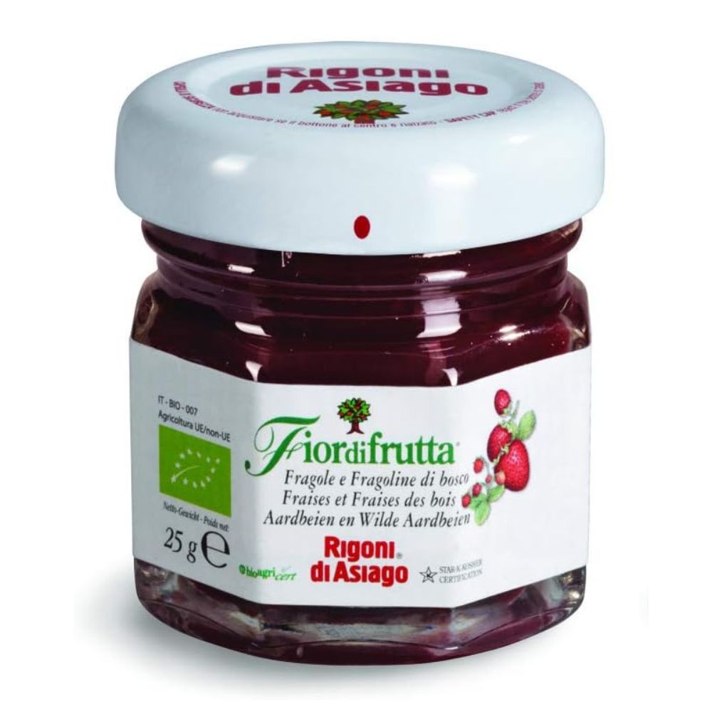 Rigoni di Asiago - Confettura alla Fragola BIO in vetro - 24 vasetti da 25gr