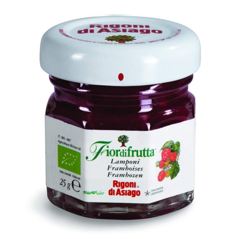 Rigoni di Asiago - Confettura ai Lamponi BIO in vetro - 24 vasetti da 25gr