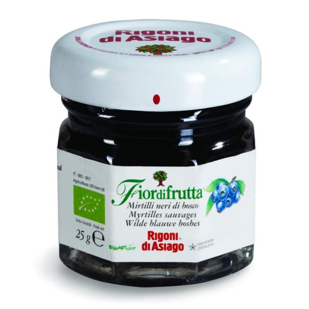 Rigoni di Asiago - Confettura ai Mirtilli BIO in vetro - 24 vasetti da 25gr