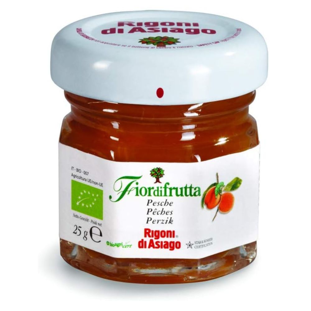 Rigoni di Asiago - Confettura alla Pesca BIO in vetro - 24 vasetti da 25gr
