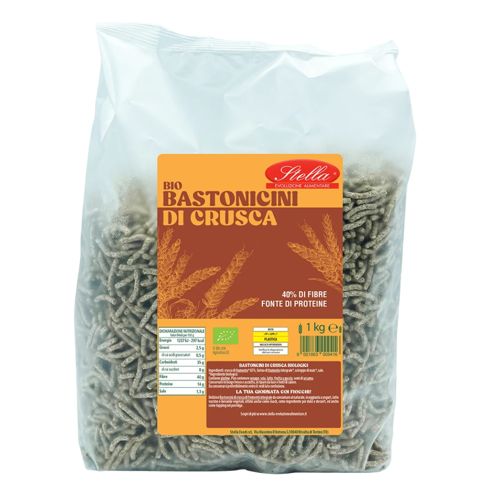 Stella Bio - Bastoncini di crusca BIO 1kg confezione da 4 pezzi