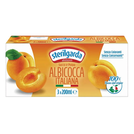 Sterilgarda - Succo albicocca in brick 200ml confezione da 24 pezzi