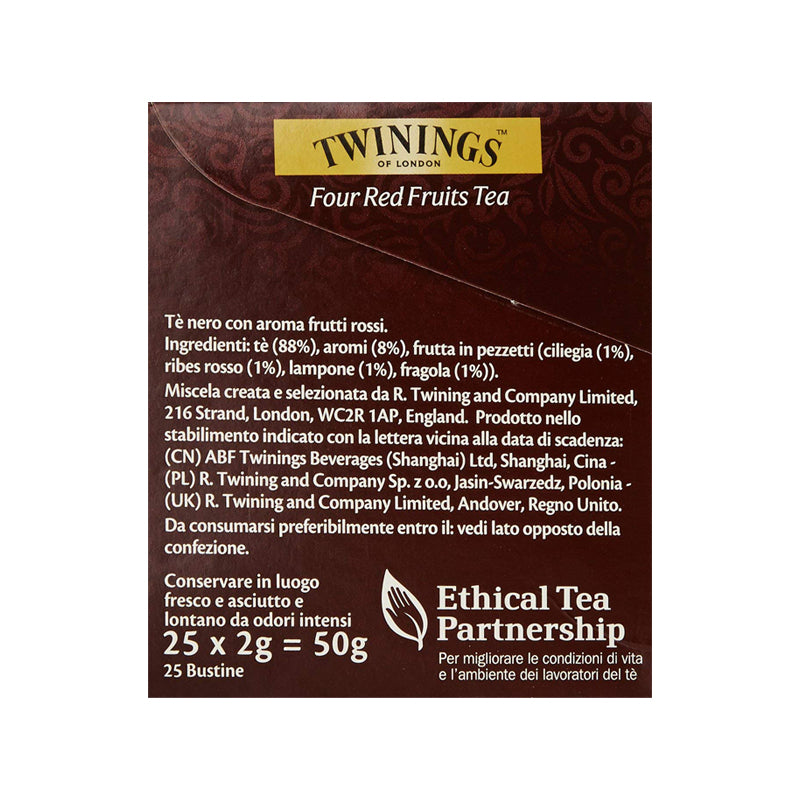 Twinings - Tè nero aromatizzato ai frutti rossi 20 filtri