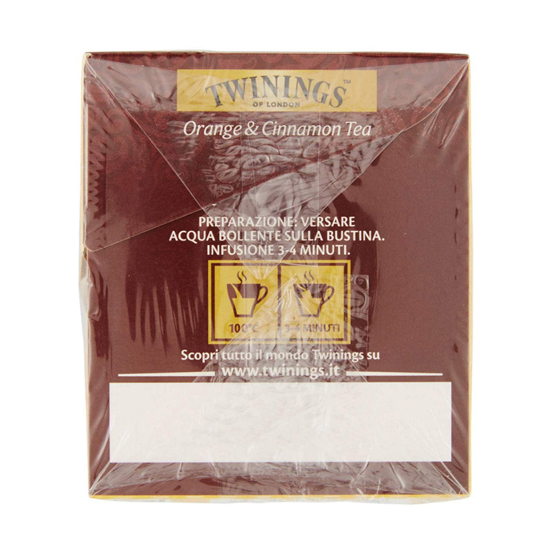 Twinings - Tè nero aromatizzato alla cannella e arancia 25 bustine