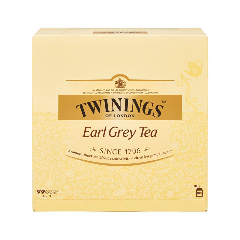 Twinings - Tè nero Earl Grey aroma di bergamotto 100 filtri