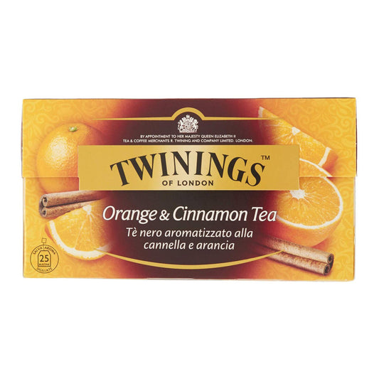 Twinings - Tè nero aromatizzato alla cannella e arancia 25 bustine