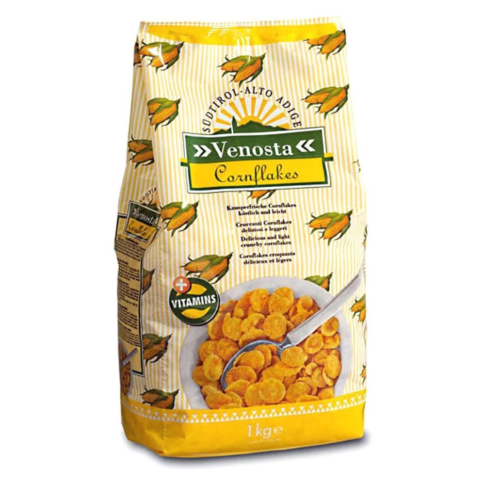 Venosta - Cornflakes deliziosi e croccanti fiocchi di mais 6 confezioni da 1kg